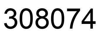 Número 308074 imagen negro