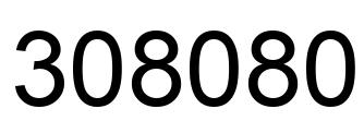 Number 308080 black image