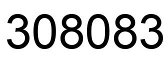 Number 308083 black image
