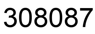 Número 308087 imagen negro
