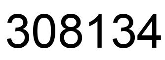 Number 308134 black image