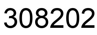 Number 308202 black image