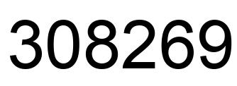 Number 308269 black image