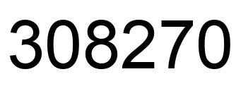 Number 308270 black image