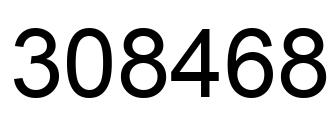 Number 308468 black image