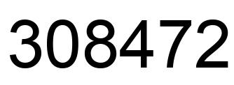 Number 308472 black image