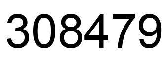 Number 308479 black image