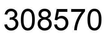 Number 308570 black image