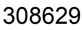 Number 308629 black image