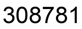 Number 308781 black image