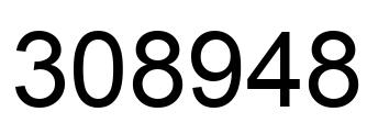 Number 308948 black image