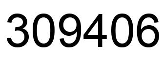 Number 309406 black image