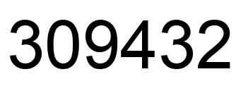 Number 309432 black image