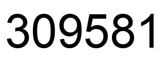 Number 309581 black image