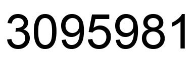 Number 3095981 black image