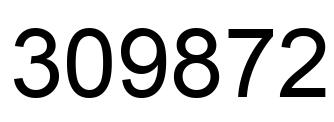 Number 309872 black image