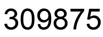 Number 309875 black image