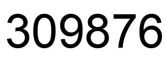Number 309876 black image