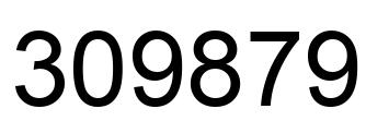 Number 309879 black image
