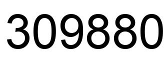 Number 309880 black image