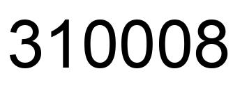 Number 310008 black image