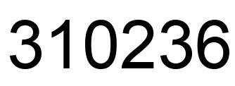 Number 310236 black image
