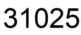 Número 31025 imagen negro