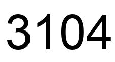 Number 3104 black image