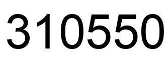 Number 310550 black image