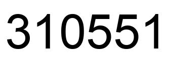 Number 310551 black image