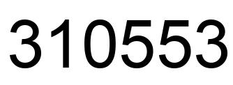 Number 310553 black image