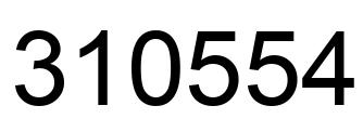 Number 310554 black image