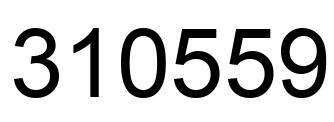 Number 310559 black image
