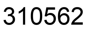 Number 310562 black image