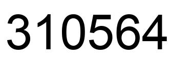 Number 310564 black image