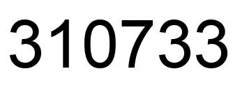 Número 310733 imagen negro