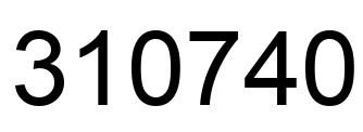 Número 310740 imagen negro