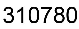 Número 310780 imagen negro