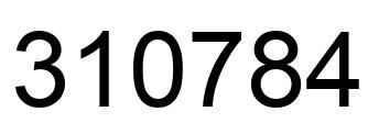 Número 310784 imagen negro
