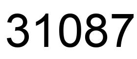 Número 31087 imagen negro