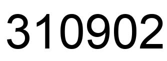Number 310902 black image