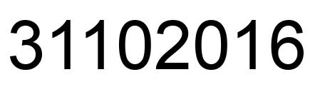 Número 31102016 imagen negro