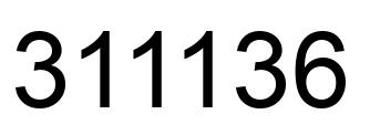 Number 311136 black image