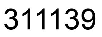 Number 311139 black image