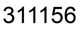 Number 311156 black image