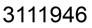 Number 3111946 black image