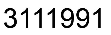 Number 3111991 black image