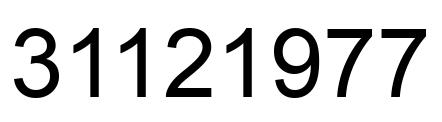 Number 31121977 black image