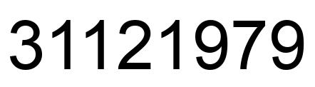 Número 31121979 imagen negro