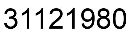 Número 31121980 imagen negro